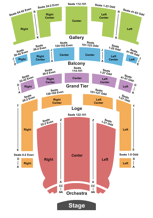 Orpheum Theatre A Beautiful Noise Seating Chart